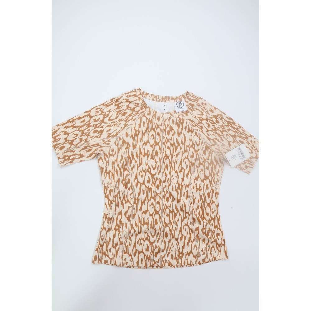 Sage‎ Collective Athletic Top Ikat Leopard S Neutral Performance Activewear Gym